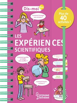 cover image of Les expériences scientifiques